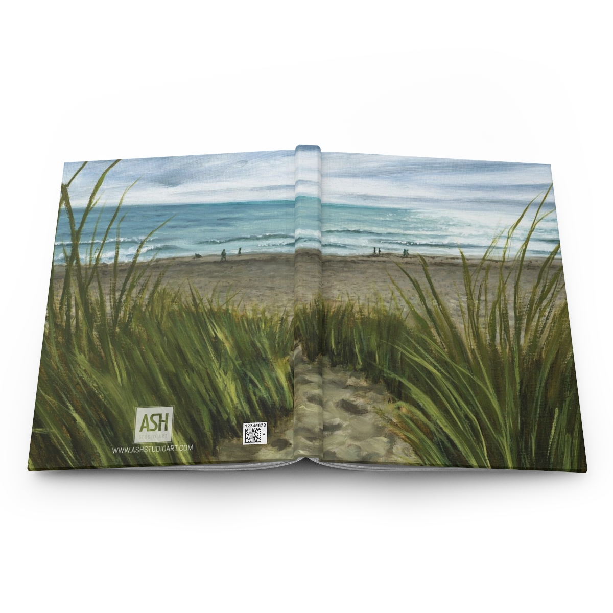 Oil Painted Beach Scene, Unique Journal with Artwork Cover, Hardcover Matte - Image 6