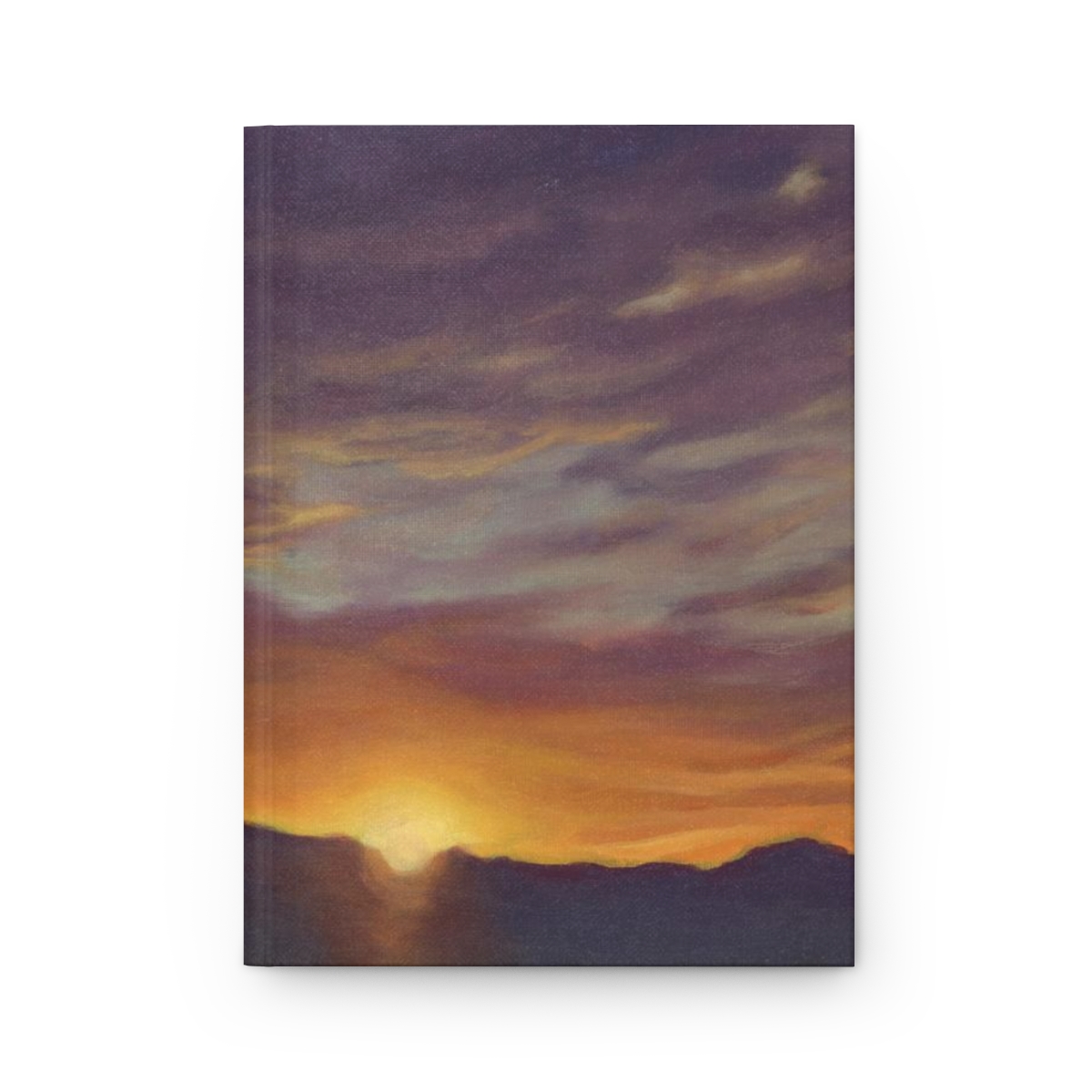 Sunset Oil Painting Cover Design, Unique Journal with Artwork Cover, Hardcover Matte - Image 2