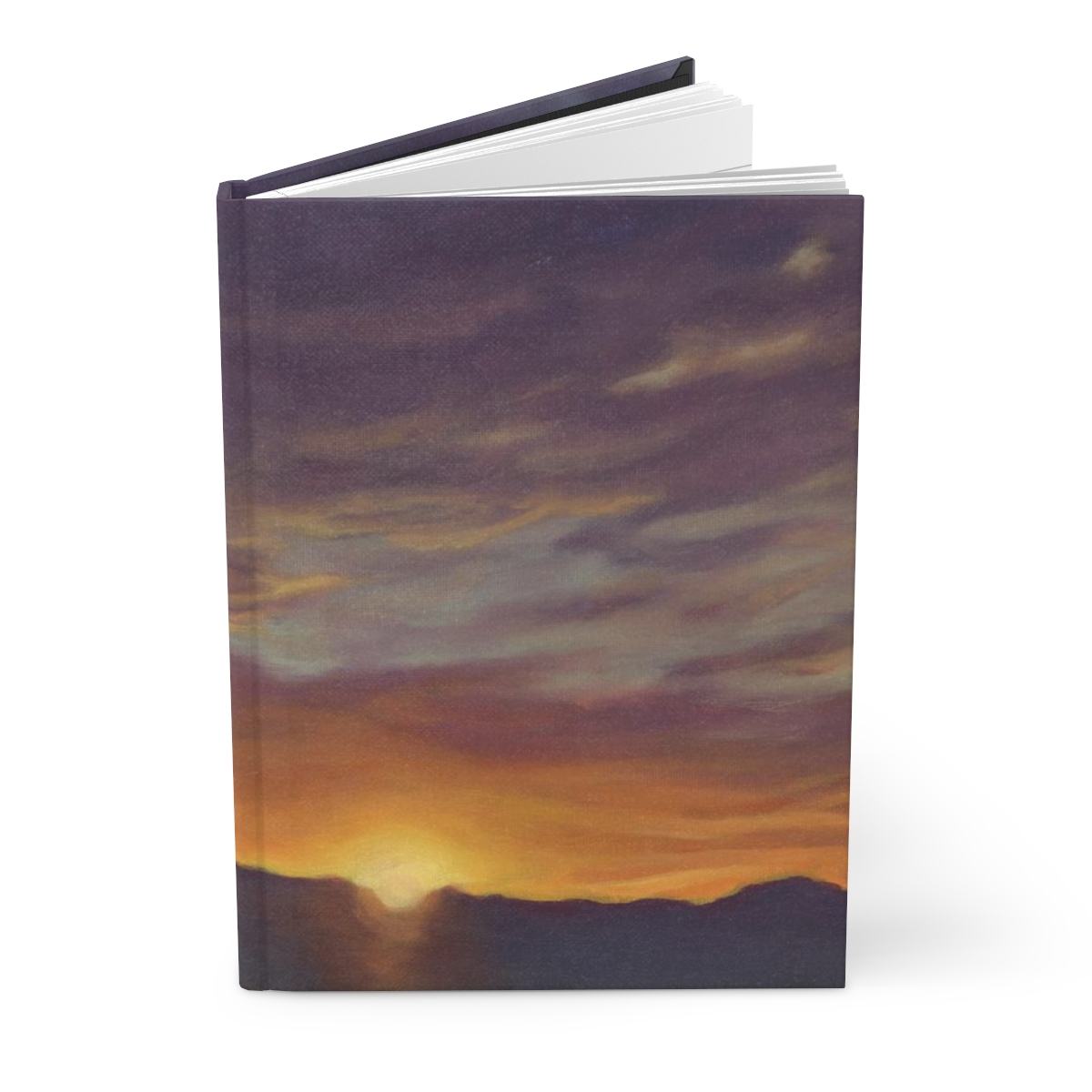 Sunset Oil Painting Cover Design, Unique Journal with Artwork Cover, Hardcover Matte - Image 4