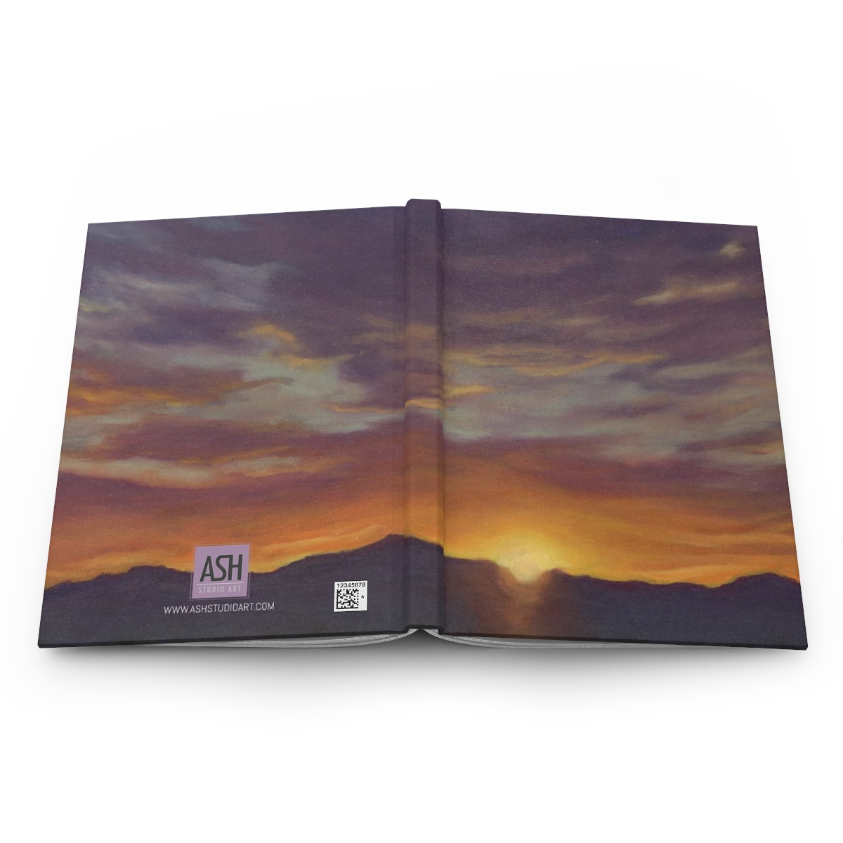 Sunset Oil Painting Cover Design, Unique Journal with Artwork Cover, Hardcover Matte - Image 6