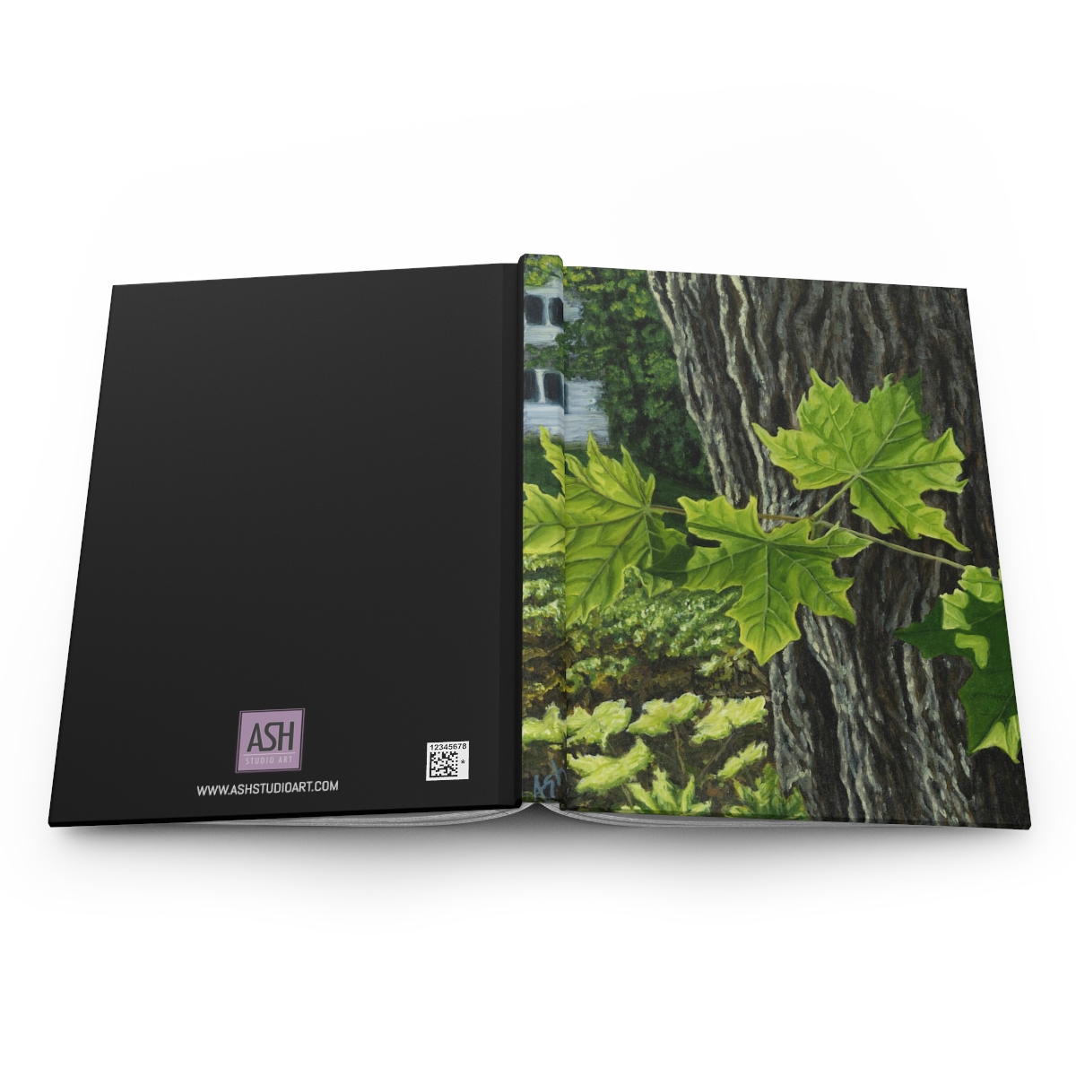 Nature Leaves Oil Painting Cover Design, Unique Journal with Artwork, Hardcover Matte - Image 6