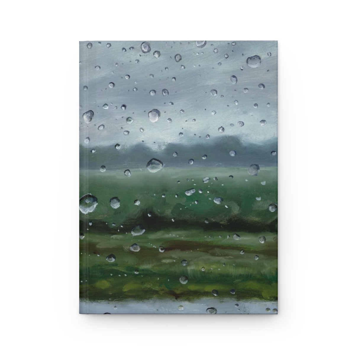 Raindrop Oil Painting Cover, Unique Journal with Artwork Cover, Hardcover Matte Finish - Image 2