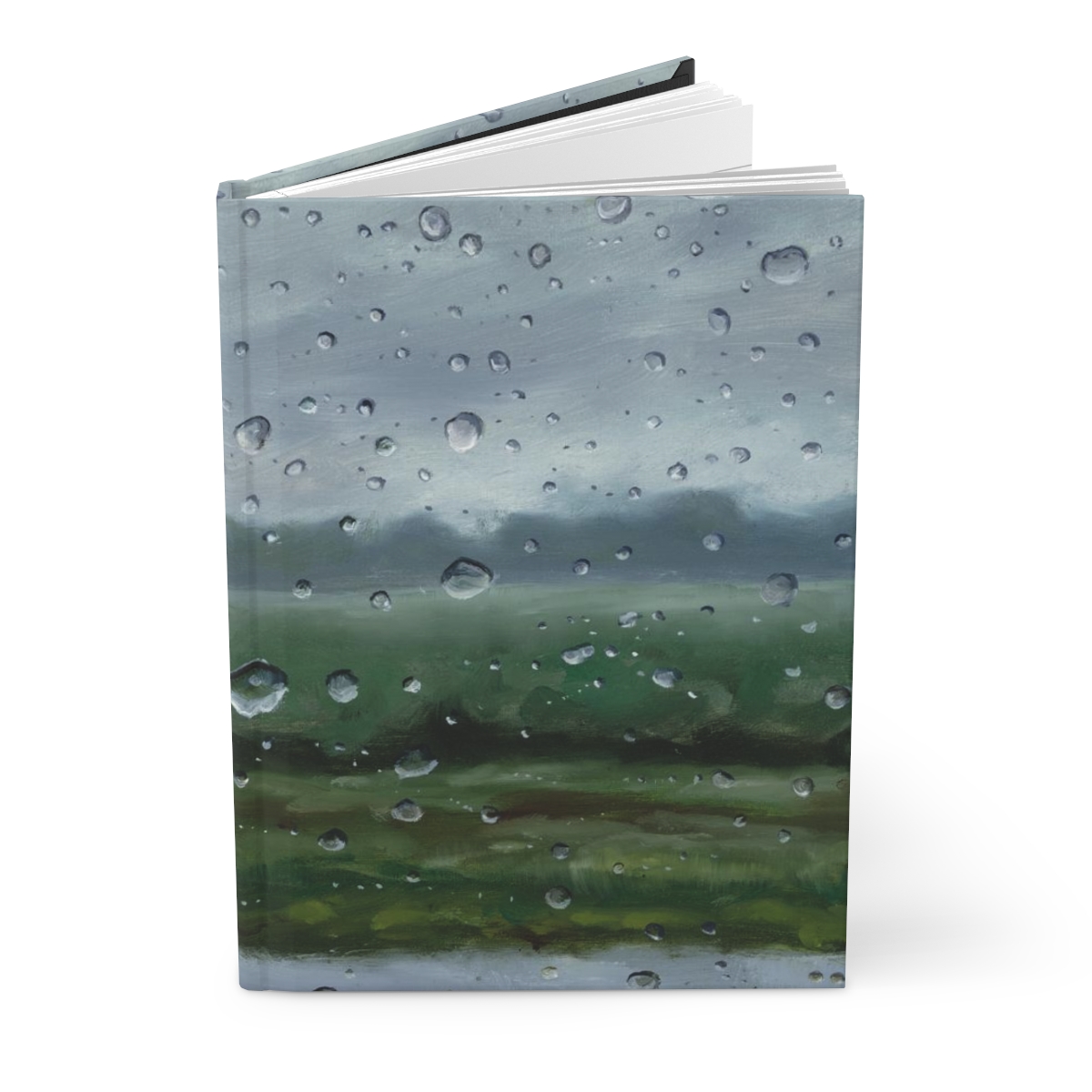 Raindrop Oil Painting Cover, Unique Journal with Artwork Cover, Hardcover Matte Finish - Image 4