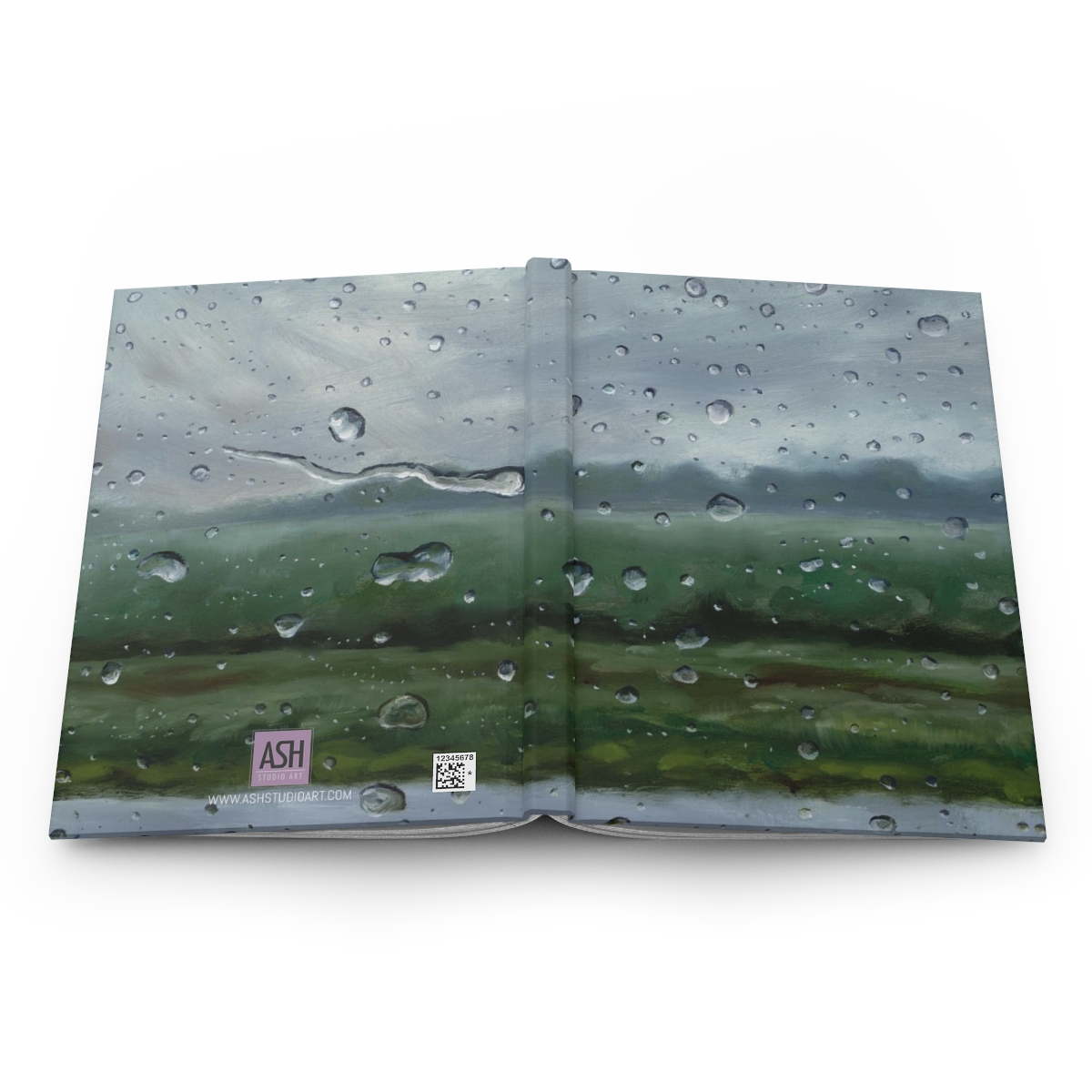 Raindrop Oil Painting Cover, Unique Journal with Artwork Cover, Hardcover Matte Finish - Image 6