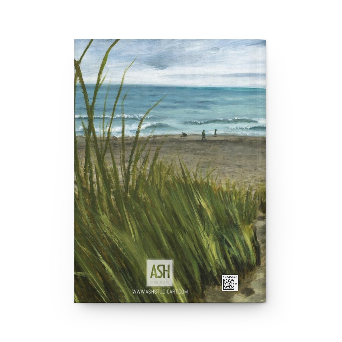 Oil Painted Beach Scene, Unique Journal with Artwork Cover, Hardcover Matte - Image 3