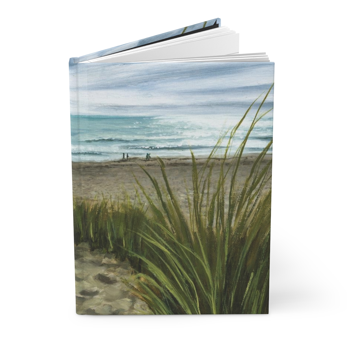 Oil Painted Beach Scene, Unique Journal with Artwork Cover, Hardcover Matte - Image 4